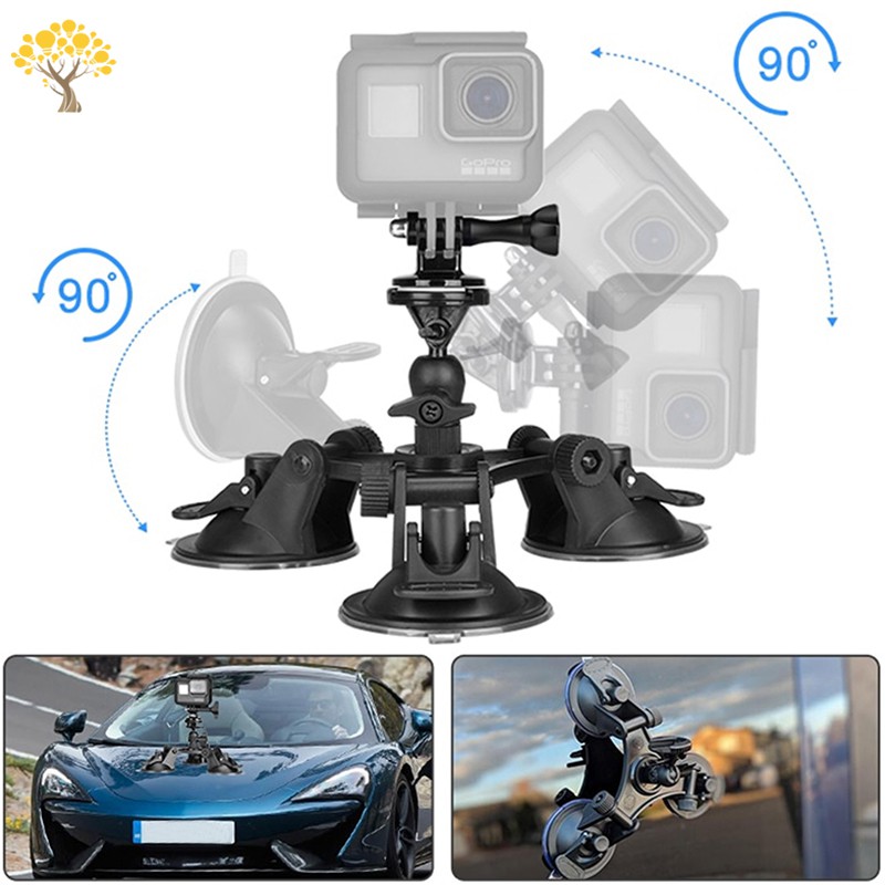 Giá đỡ máy ảnh 3 chân có giác hút gắn xe hơi cho DSLR GoPro Hero Osmo Action