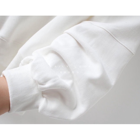 Áo Sweater phối nỉ dày dặn dáng rộng phong cách Hàn Quốc_A7020