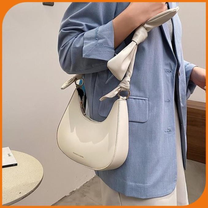 Túi xách nữ da mềm, túi kẹp nách nữ bản to dây đeo vải thắt nơ - LAHEE 104.03 | BigBuy360 - bigbuy360.vn