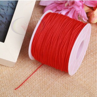 Dây dù kích cỡ 0.4mm làm kim chỉ đỏ vòng tay ( Bó 10m) đỏ/đen
