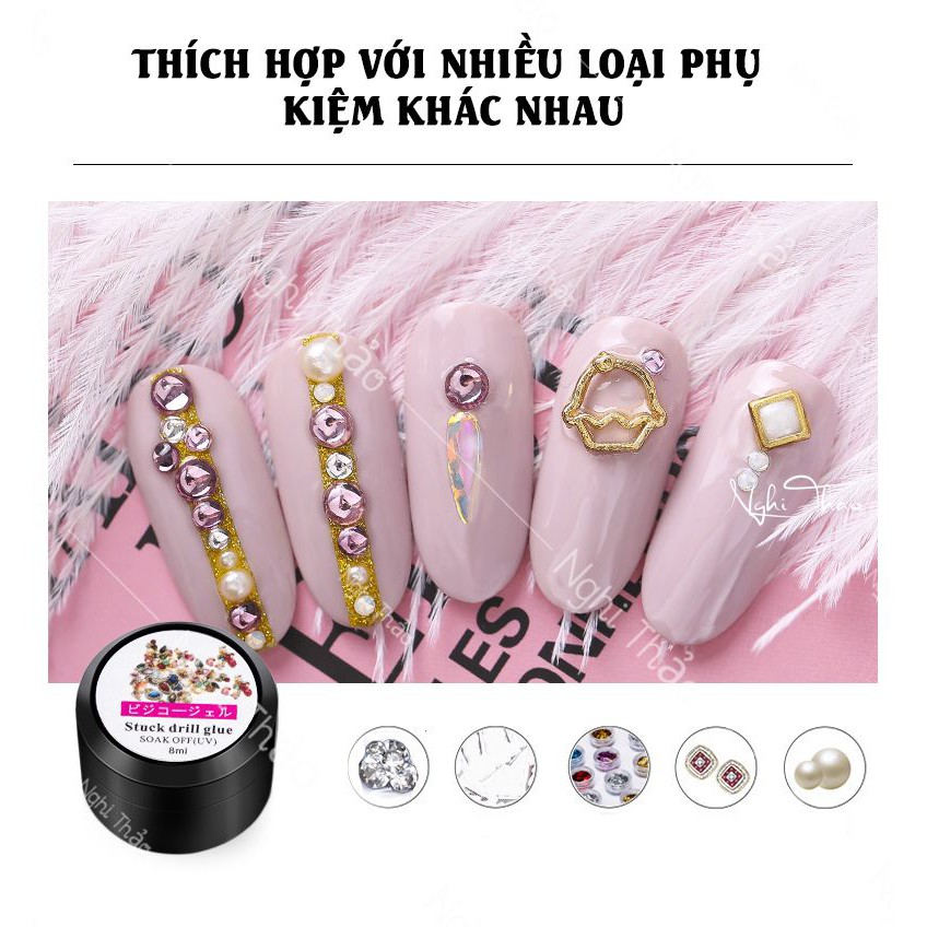 Gel đính đá nail , gel gắn đá