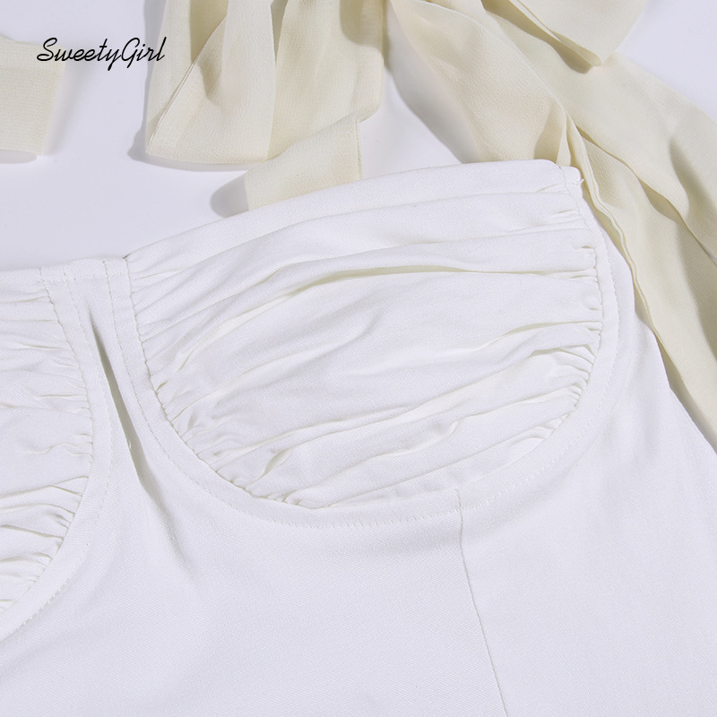 Áo tanktop hai dây thắt nơ thời trang dễ phối không tay dáng ôm màu trơn dành cho nữ