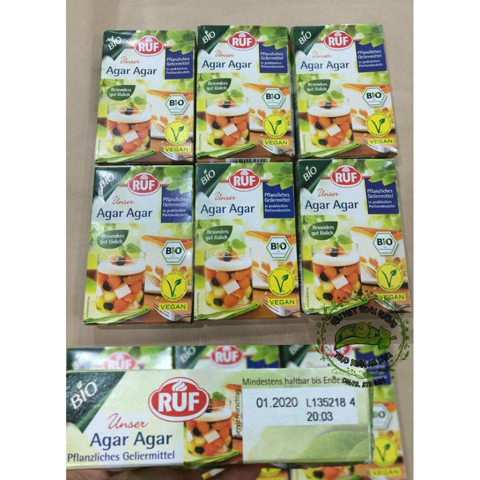 Bột agar (rau câu) hữu cơ ruf