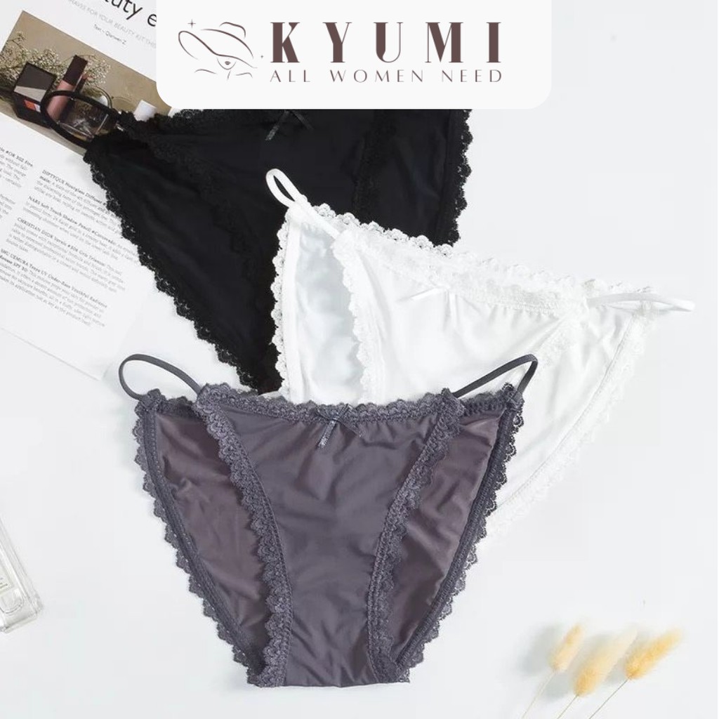Quần lót nữ lụa cao cấp KYUMI OFFICIAL quần chip nữ mềm mại THUN LẠNH DÂY EO gợi cảm thoáng khí bảo vệ sức khoẻ 1160 | BigBuy360 - bigbuy360.vn