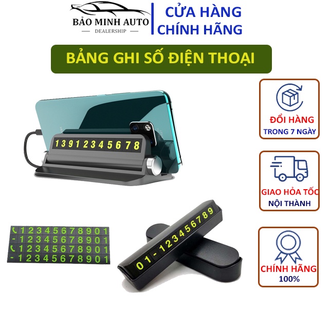 Bảng Ghi Số Điện Thoại - Thẻ Ghi Số Điện Thoại Trên Ô Tô Khi Dừng Đỗ, Tiện Lợi