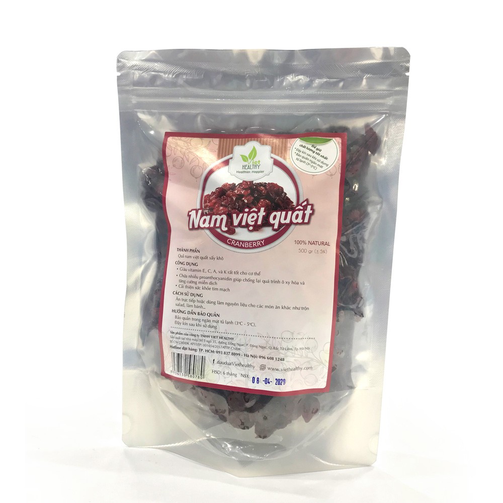 Nam việt quất khô Viet Healthy 500g