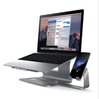 Bàn kê laptop kiêm giá đỡ điện thoại 2in1 Bestand nhôm nguyên khối - hàng cao cấp