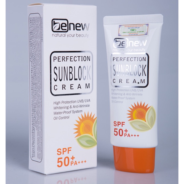 [Chính Hãng] Kem Chống Nắng Dưỡng Trắng, Nâng Tone Da Benew Sunblock SPF50+