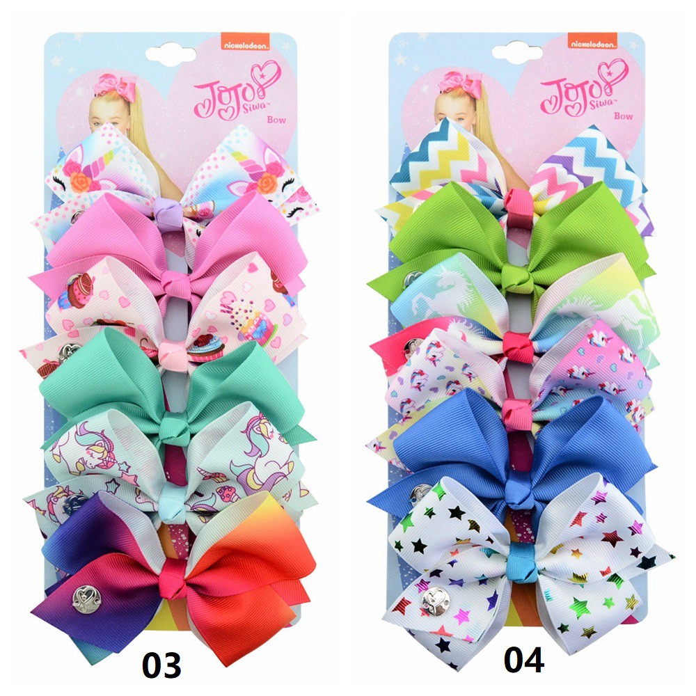 6 Kẹp tóc KIDSBOWS gắn nơ dễ thương xinh xắn thời trang cho bé gái