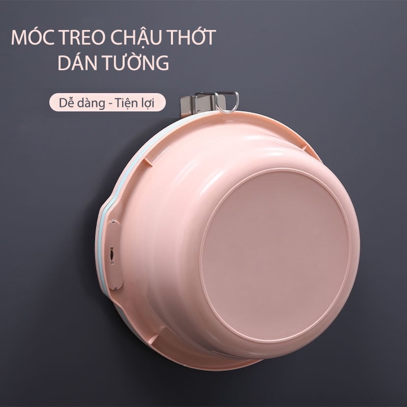 Móc Dán Tường Treo Chậu, Thau , Thớt, Đồ dùng phòng tắm, Nhà bếp - Inox thép không gỉ keo dính siêu chắc