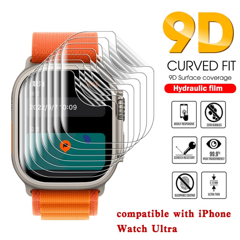 Toàn Bộ Miếng Dán Màn Hình HD Bằng TPU Dẻo Trong Suốt Siêu Nhạy Cho Đồng Hồ Thông Minh Apple Watch