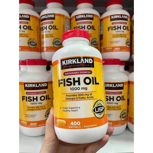 VIÊN UỐNG DẦU CÁ FISH OIL KIRKLAND 1000mg, 400 viên