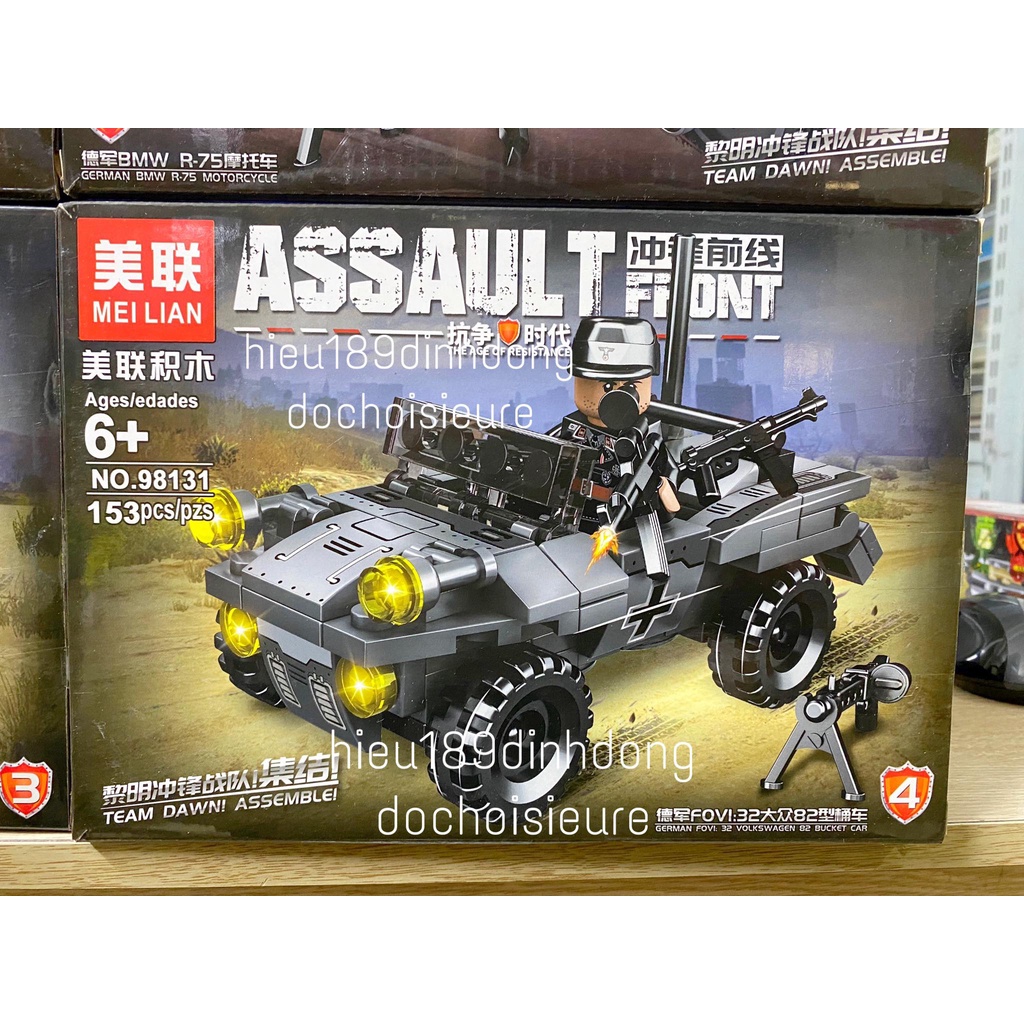 Lắp Ráp xếp hình xe jeep quân sự 98131