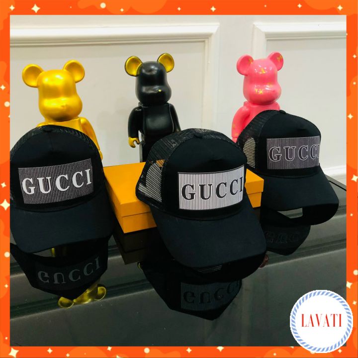 Mũ lưỡi trai in chữ GUCCI, nón lưỡi trai kaki phối lưới thời trang nam nữ unisex