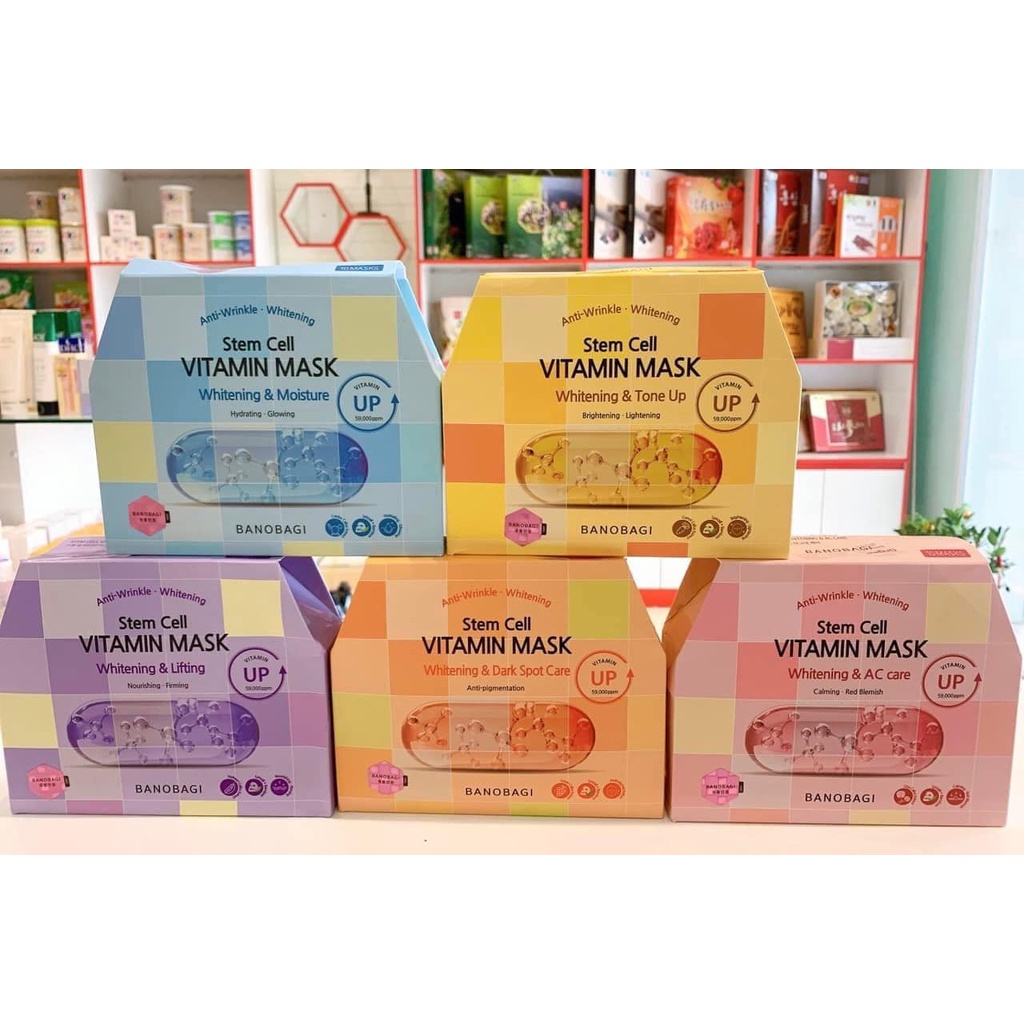 Mặt nạ dưỡng sáng da Banobagi Stem Cell Vitamin Mask  - Caro