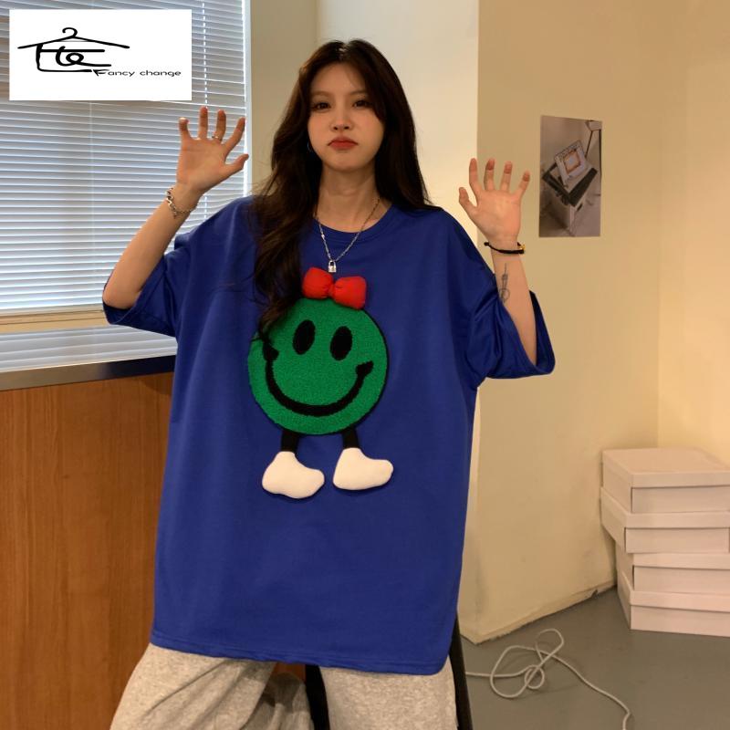 Áo Thun Tay Ngắn Dáng Rộng Phong Cách Thời Trang Đường Phố Mùa Hè Cho Nữ