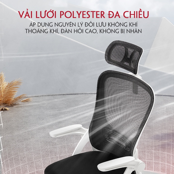 Ghế Xoay Văn Phòng, Ghế Ngồi Làm Việc Công Thái Học Ergonomic Thiết Kế Bo Theo Sống Lưng Thư Giãn Giảm Mệt Mỏi