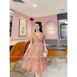 Đầm voan hoa