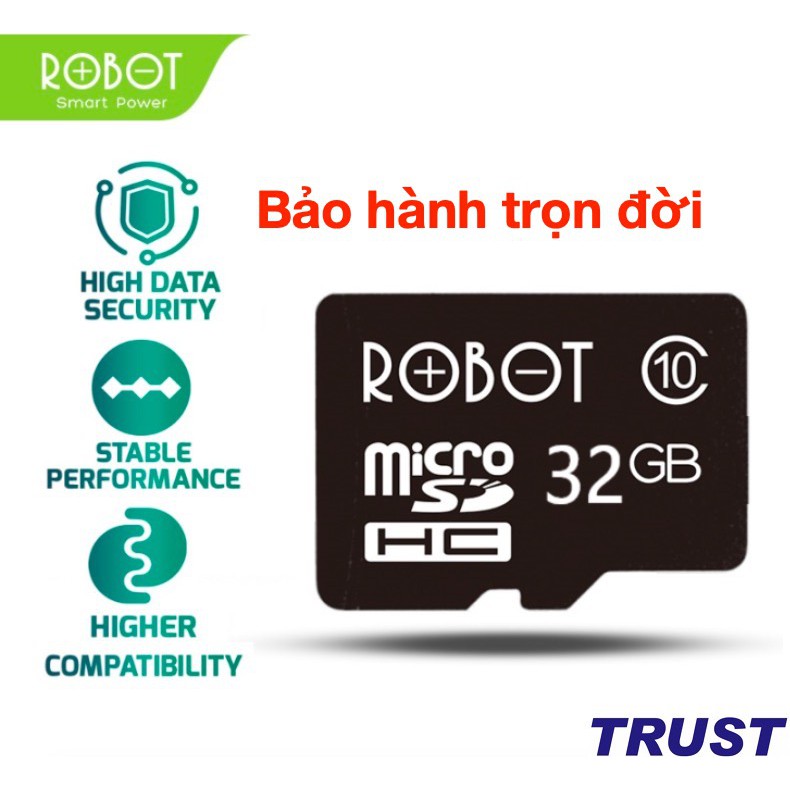 Thẻ Nhớ MicroSDHC ROBOT TF 64GB Tốc độ xử lý cao - Bảo hành trọn đời - Hàng Chính Hãng | WebRaoVat - webraovat.net.vn