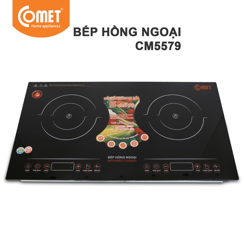 [COMET500 giảm tối đa 500K] Bếp hồng ngoại đôi Comet CM5579