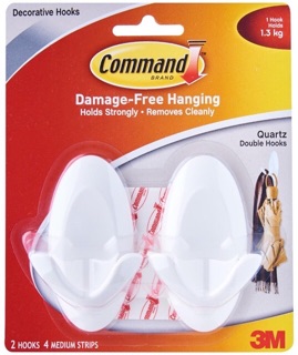 Móc đôi treo tường cường lực Command 3M siêu dính