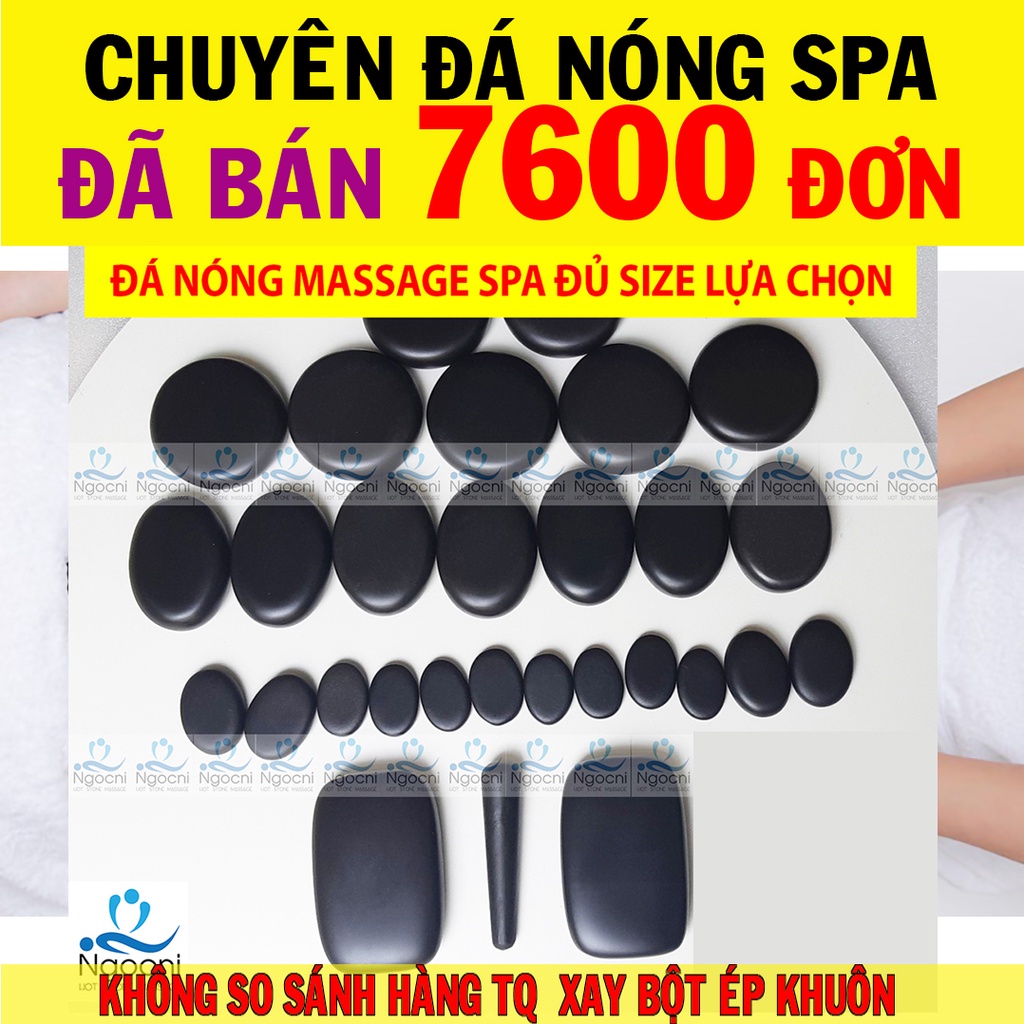 Đá nóng massage dành cho spa đủ size như hình