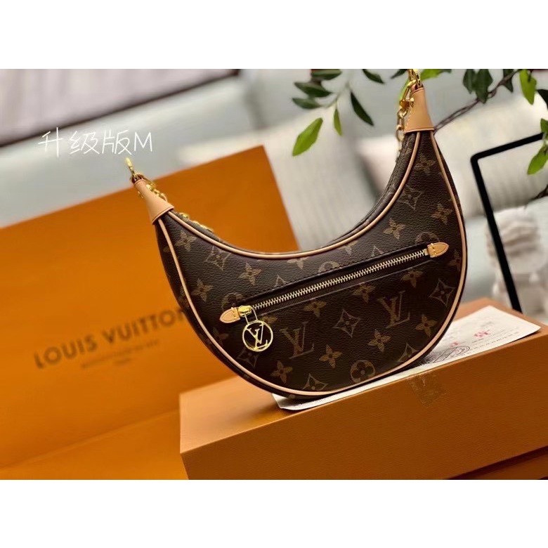 Túi lv kẹp nách dáng thuyền kèm dây đeo chéo hàng fullbox nam châm