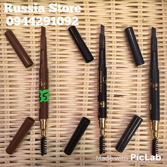 Chì kẻ và cọ tán lông mày Ffleur Nga