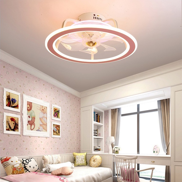Quạt trần đèn LED tròn siêu mỏng đơn giản cho phòng khách / phòng ngủ