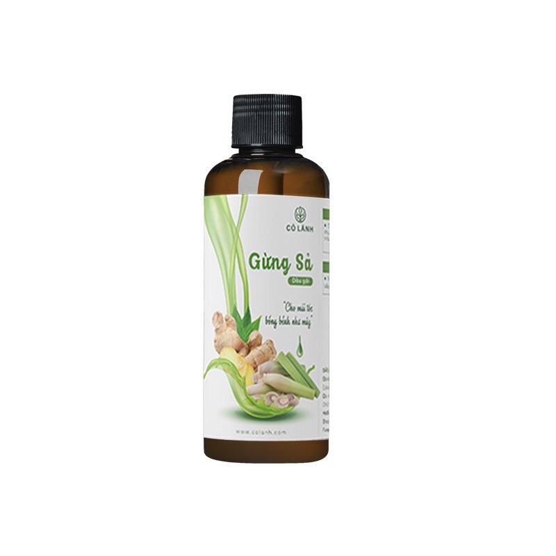 Dầu gội gừng sả thảo dược Cỏ Lành 100ml - Dùng cho tóc dầu, tóc nhiều gàu và giảm rụng tóc, giúp mọc tóc