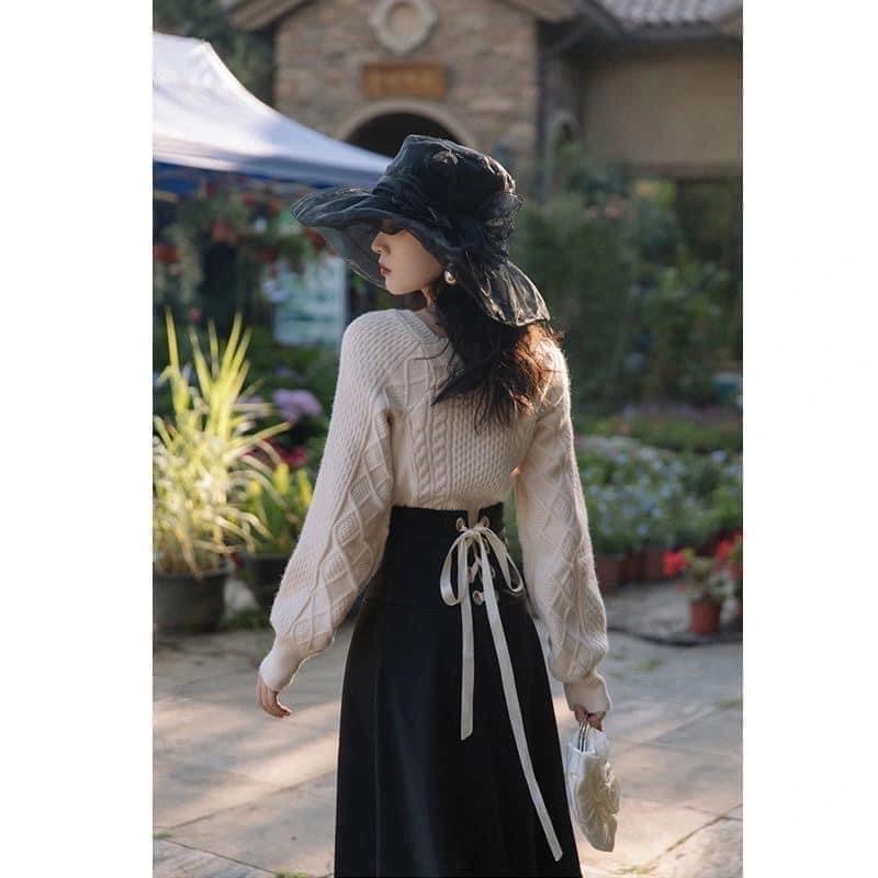 Chân Váy Vintage Mặc 2 Kiểu