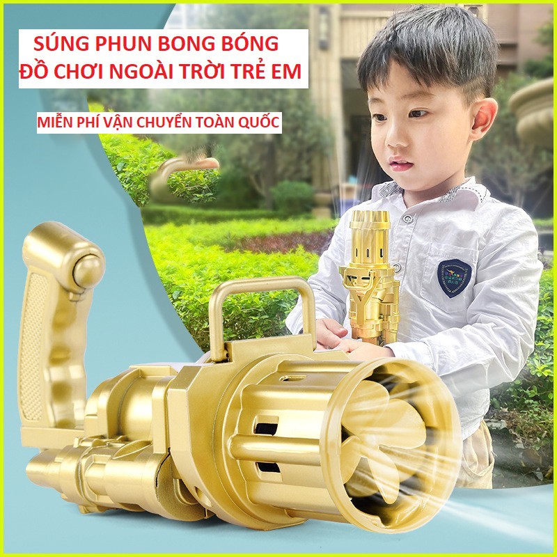 Súng Bắn Bong Bóng 8 Nòng ( Đồ Chơi Ngoài Trời Cho Bé )