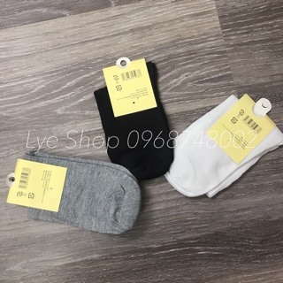 Tất Trơn Nam Nữ Cổ Cao Thời Trang Basic