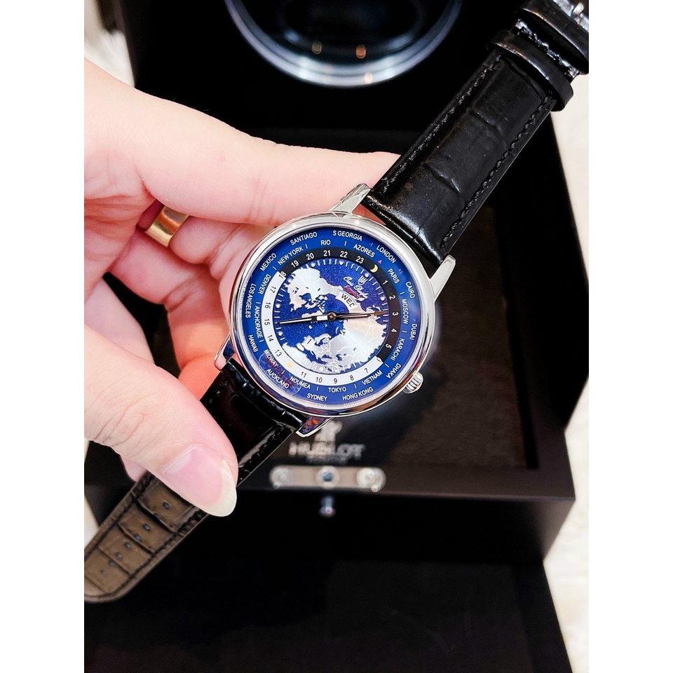 Đồng Hồ Nam Oasis Pacifier 6396G, Dây Da  , Mặt Hình Bản Đồ, Size 40mm