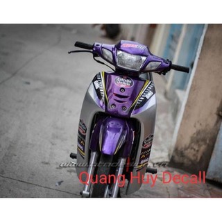 Tem trùm xe wave nhỏ tím bạc