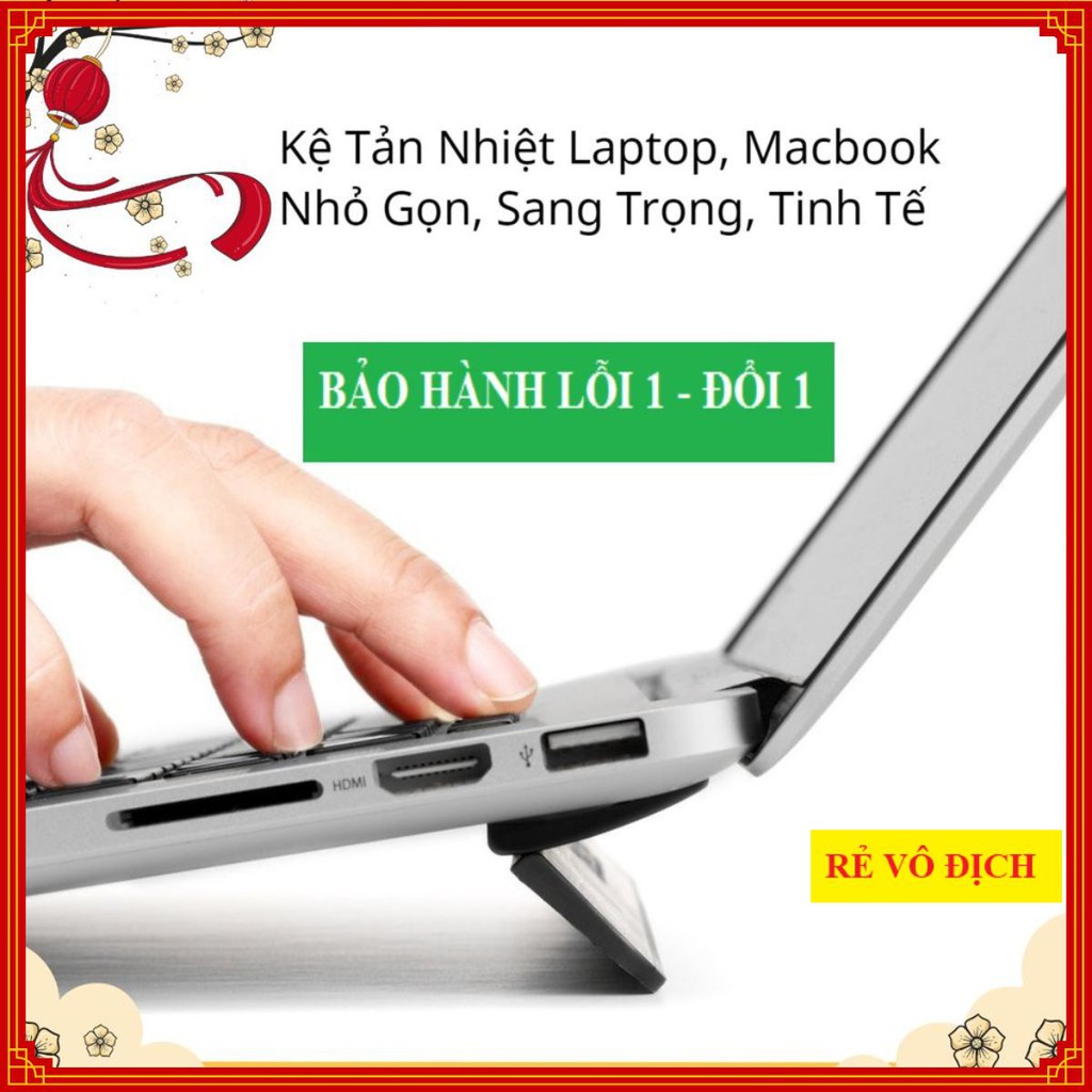 ❤️ KickFlip Đế Tản Nhiệt Laptop, Macbook ❤️ Siêu Mỏng Dạng Dán & Gập Dưới Lưng Máy