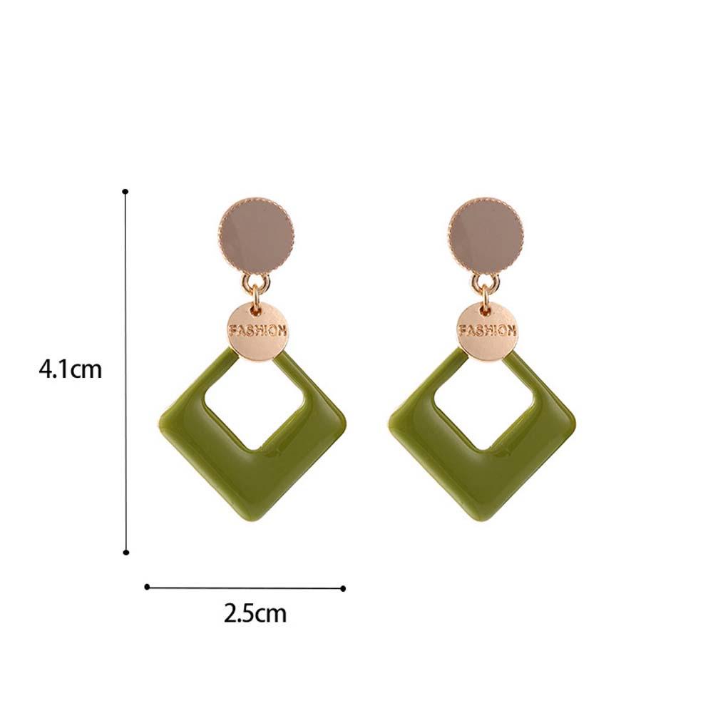 Bông Tai S925 Hình Vuông Phong Cách Hàn Quốc Tối Giản Thời Trang