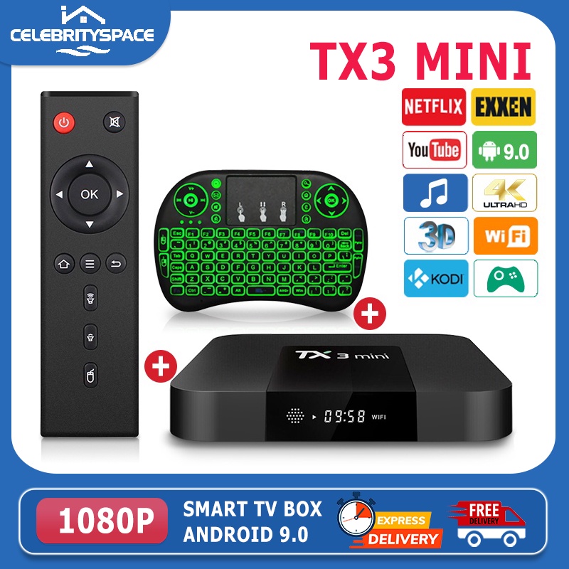 Thiết Bị Kết Nối Wifi Kép Cho TV Android TX3 mini+ Plus 2022 - Ram 4GB,Android 11