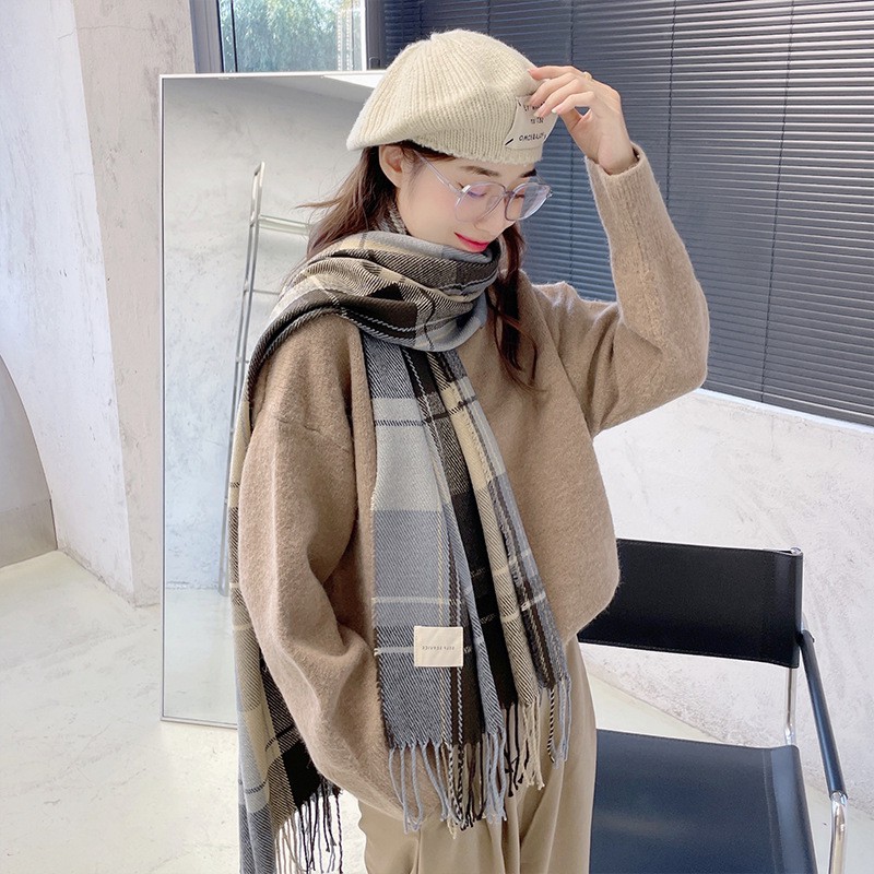 KHĂN CHOÀNG NAM NỮ CASHMERE KẺ LOẠI 1 CÁC MÀU TRƠN CỰC MỊN ĐẸP KL05