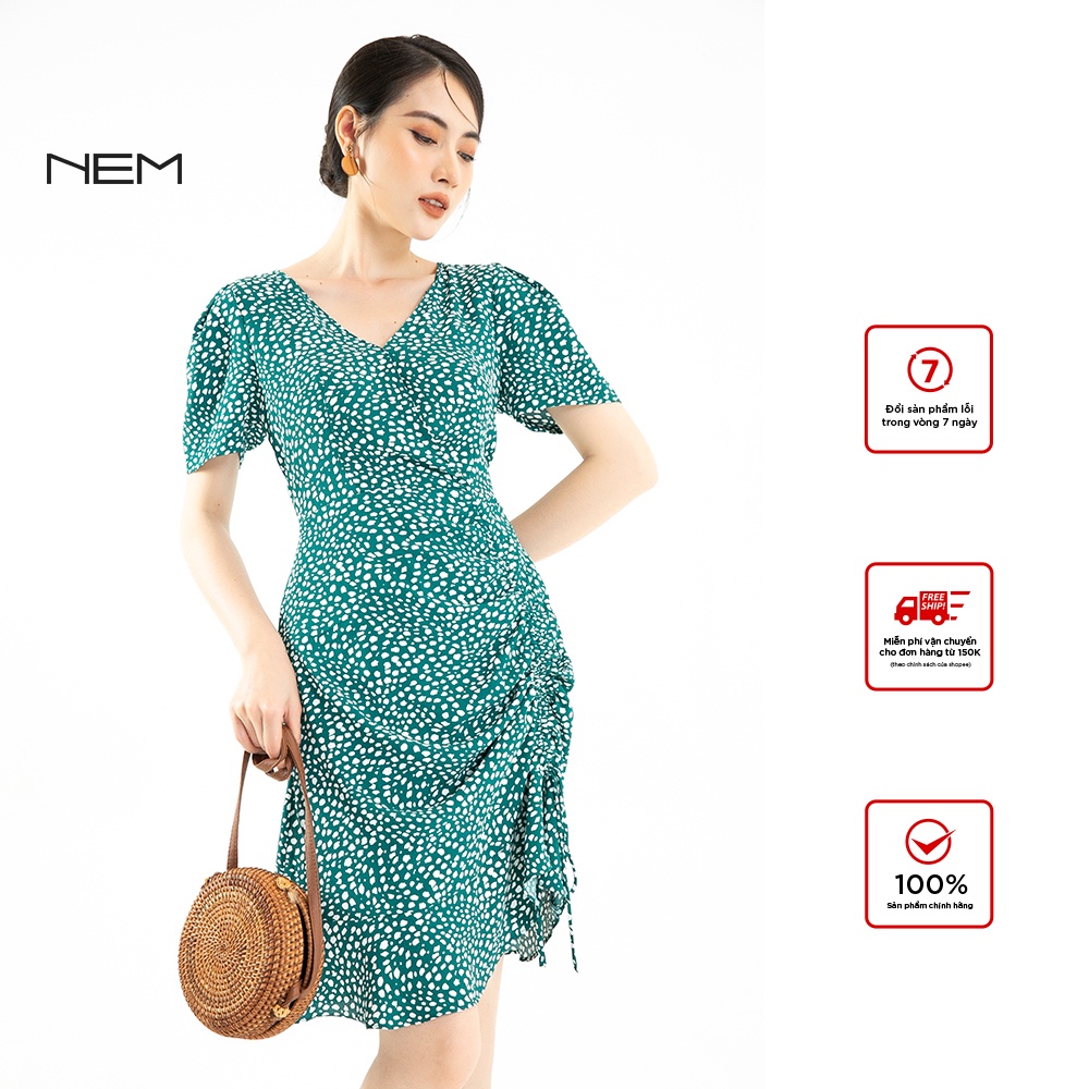 Đầm nữ thiết kế rút eo hoa nhí NEM Fashion 40022 giá tốt