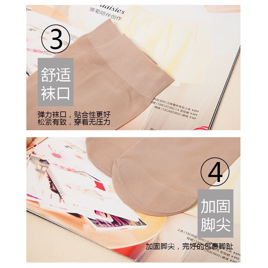 Tất Nữ ❤️FREESHIP❤️Sét 10 Đôi tất da cổ ngắn siêu dai loại đẹp,giúp chân thon gọn khi đi phối đồ mã 0013