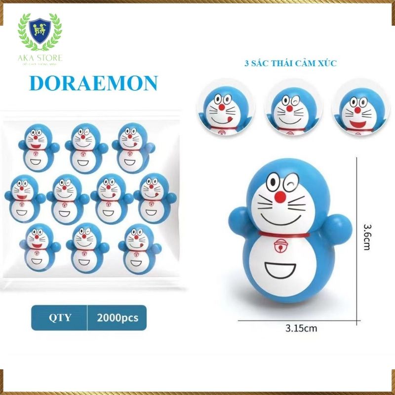 [FREESHIP] Lật đật Doraemon mini, mô hình Doraemon, lật đật cho bé Doremon và những người bạn, AKA Store