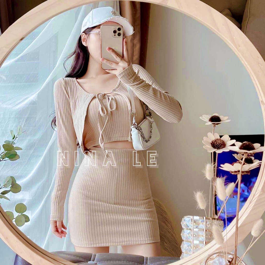 Set váy kèm áo khoác ngoài cực dễ thương binngoc123 | BigBuy360 - bigbuy360.vn