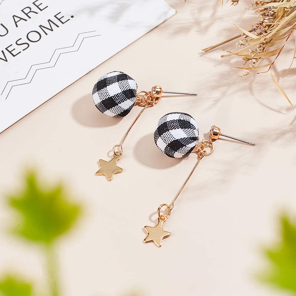 Set 10 phụ kiện hình ngôi sao bằng thép không gỉ 304 10x8.5x1mm lỗ 1.4mm
