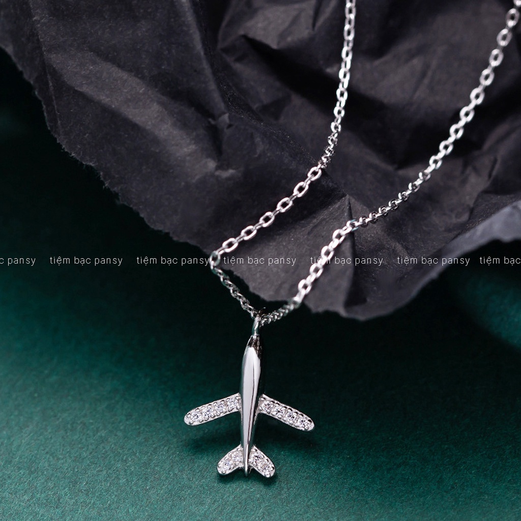 Dây chuyền bạc nữ PANSY hình máy bay, vòng cổ nữ bằng bạc ta thật 925 The Planes