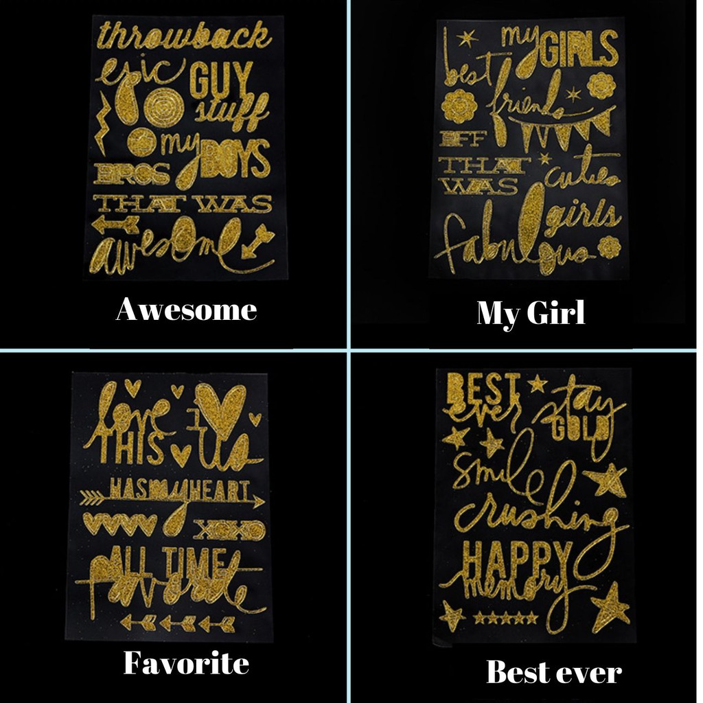 STICKER CHỮ DÁN TRANG TRÍ SCRAPBOOK, ALBUM, PLANNER ĐA DỤNG