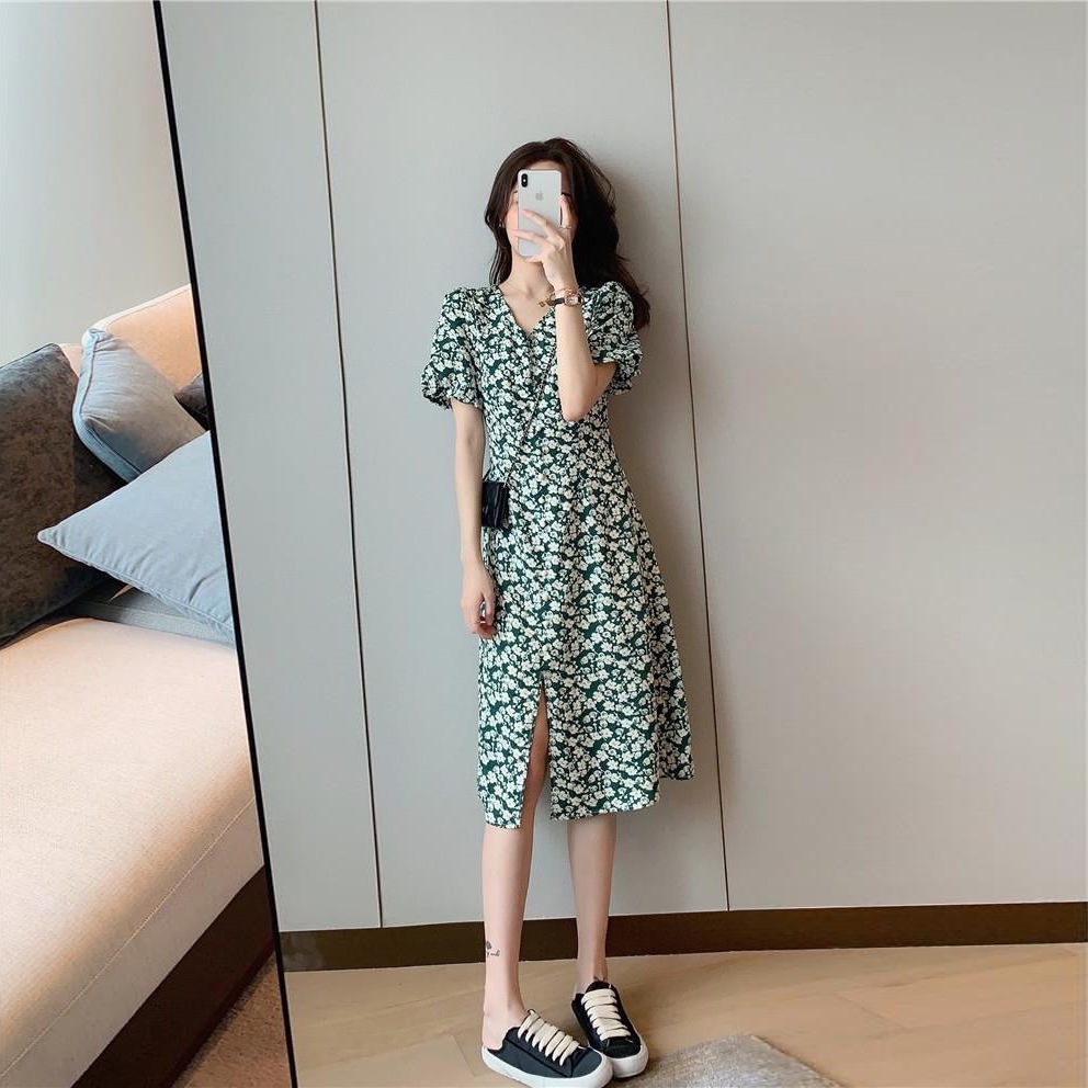 Đầm Hoa Phong Cách Pháp Thời Trang Mùa Hè Cho Nữ