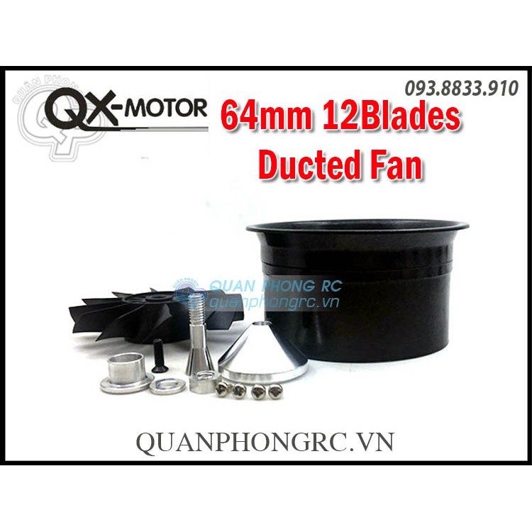 Vỏ Ducted Fan QX-MOTOR 12 Lá 64mm 12 Blades