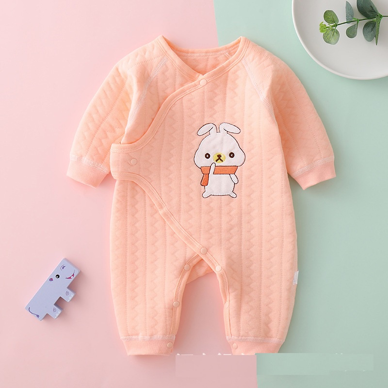 Áo liền quần dài tay trần bông cho bé trai và bé gái sơ sinh 3-9kg, hàng đẹp xuất Hàn