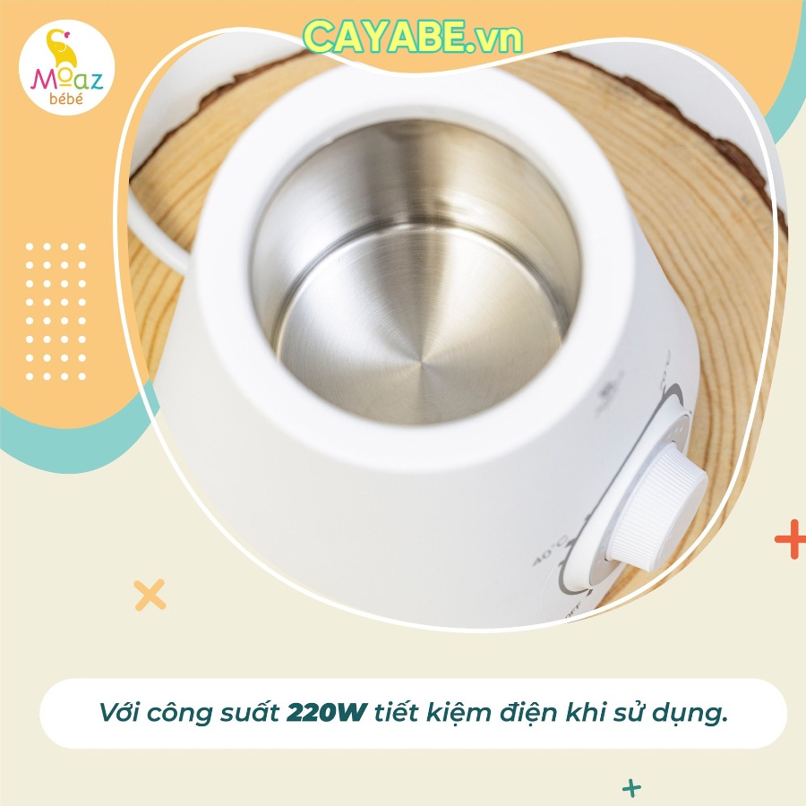 Máy hâm sữa, hâm thức ăn, tiệt trùng bình sữa 3 in 1 MOAZ BÉBÉ MB-039 (Bảo hành chính hãng 12 tháng)